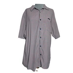 Nautica Cotton Short Sleeve Button Down Collared Shirt Size Large